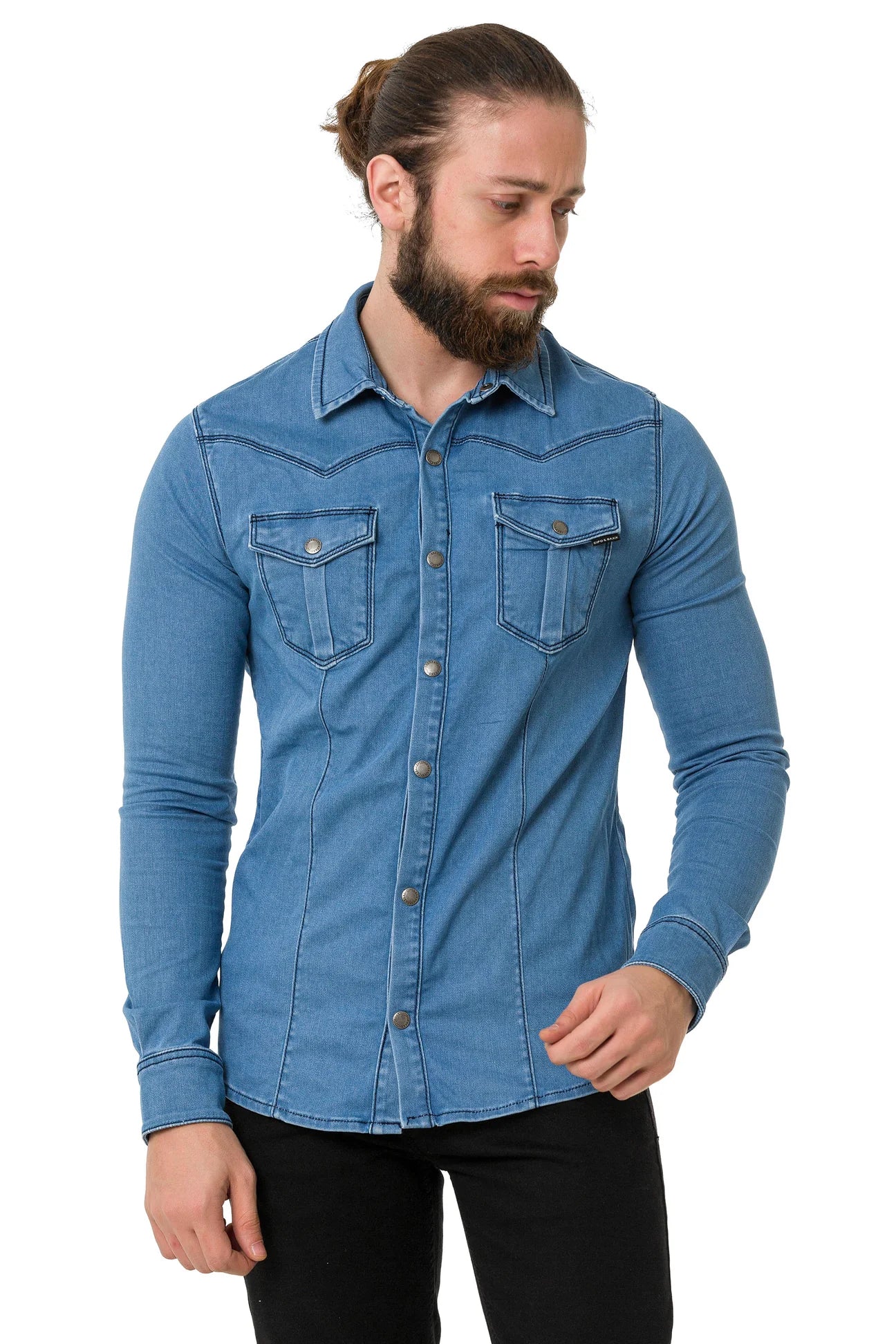 Camisa vaquera hombre Cipo &amp; Baxx AIDEN CH148