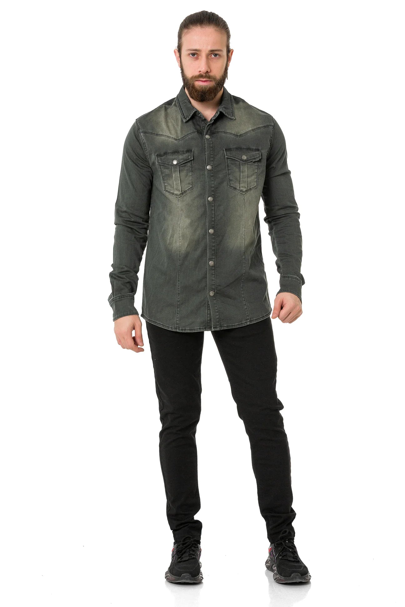 Cipo & Baxx ETAN Herren Jeanshemd CH189