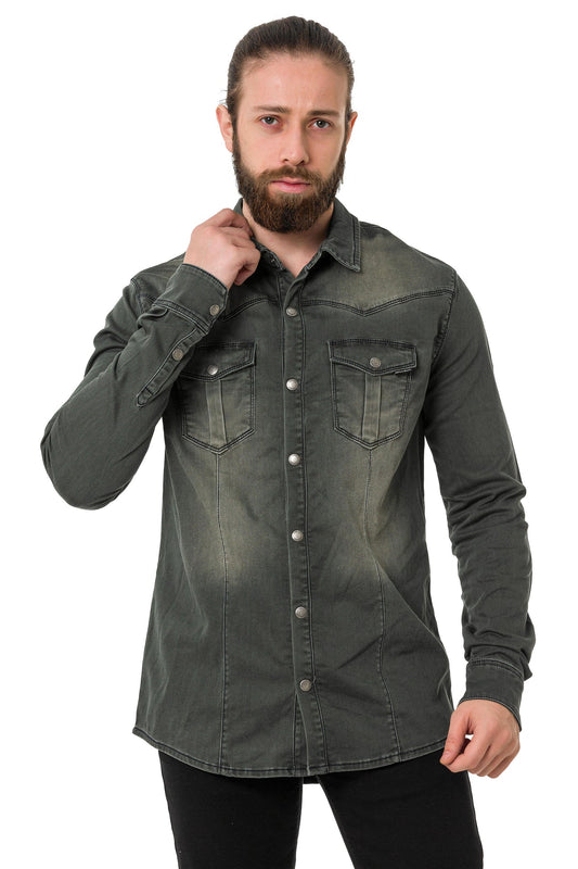 Camisa vaquera hombre Cipo &amp; Baxx AIDEN CH148