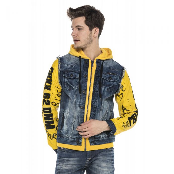 Cipo & Baxx YELLOWSTONE Herren Jeans Jacke Weste Denim CJ242