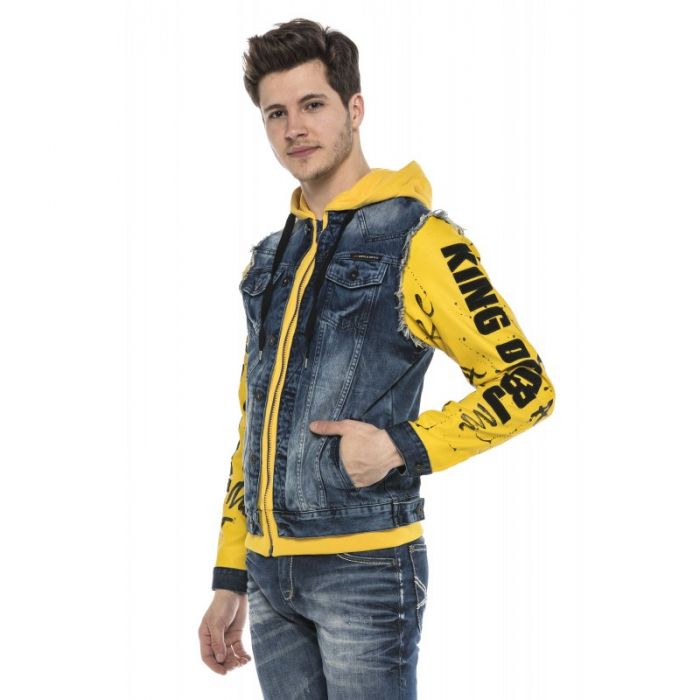 Cipo & Baxx YELLOWSTONE Herren Jeans Jacke Weste Denim CJ242