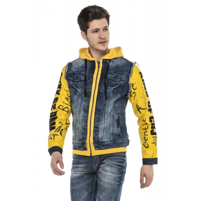 Cipo &amp; Baxx YELLOWSTONE Chaqueta vaquera para hombre Chaleco Denim CJ242