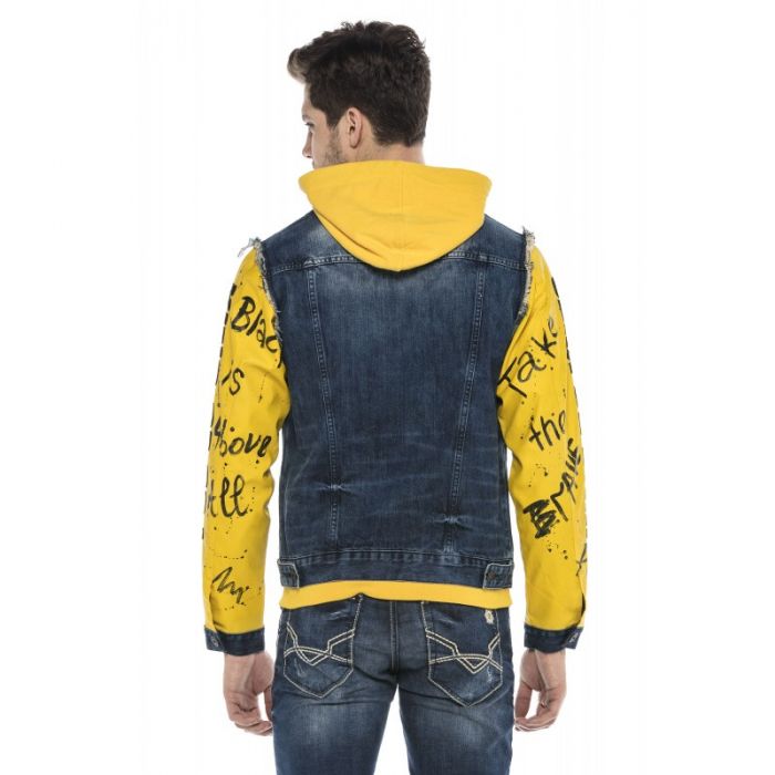 Cipo &amp; Baxx YELLOWSTONE Chaqueta vaquera para hombre Chaleco Denim CJ242