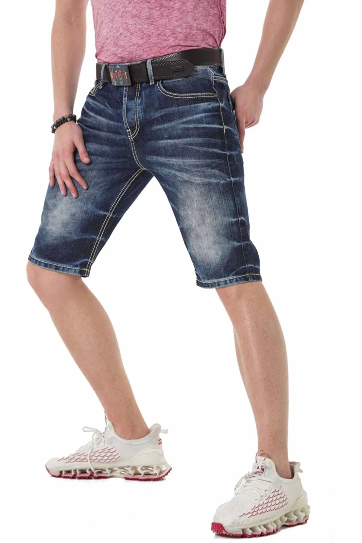 Cipo & Baxx KURT Herren Kurze Jeans Denim CK251