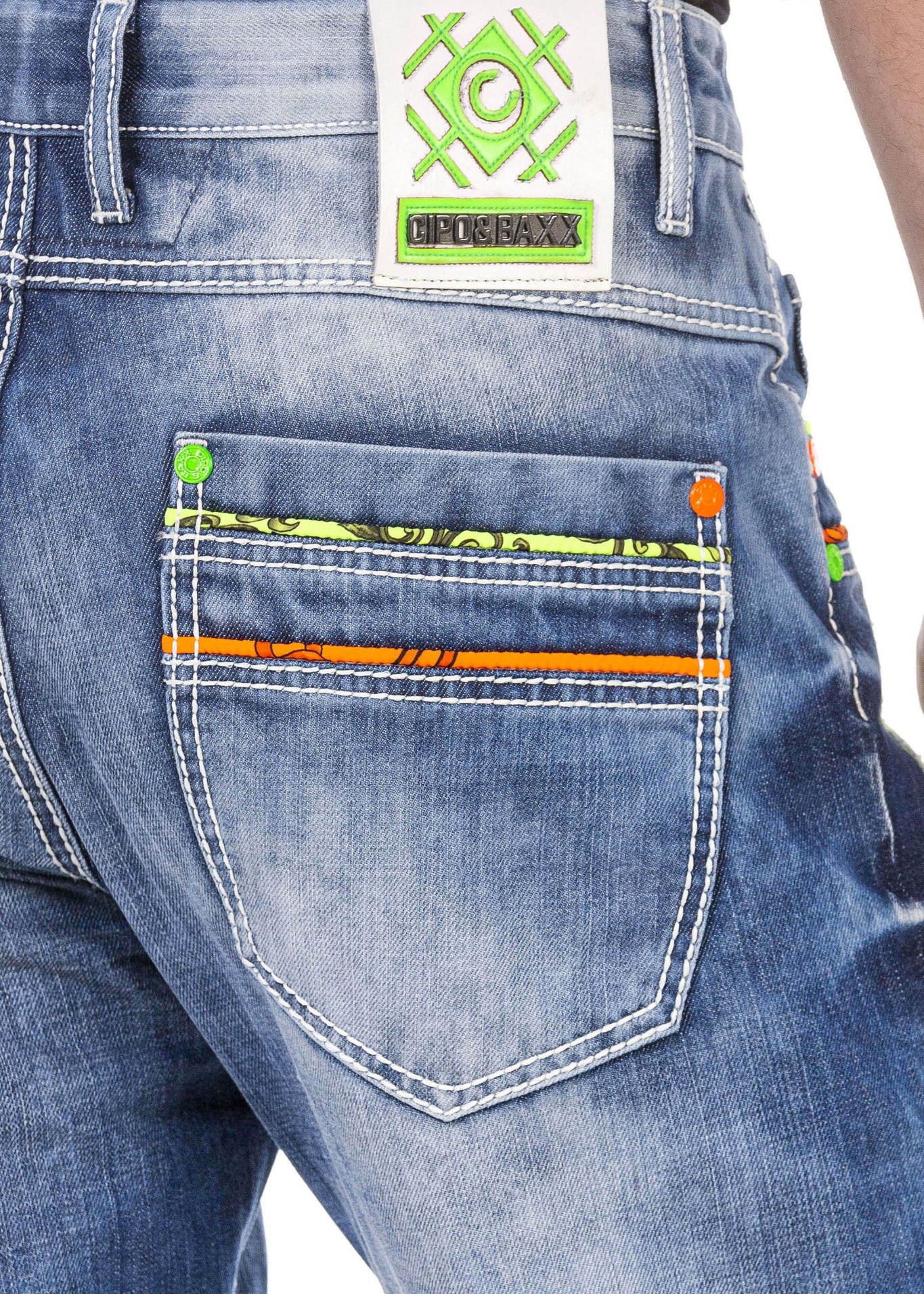 Cipo & Baxx NEON Herren Jeans Denim CD720