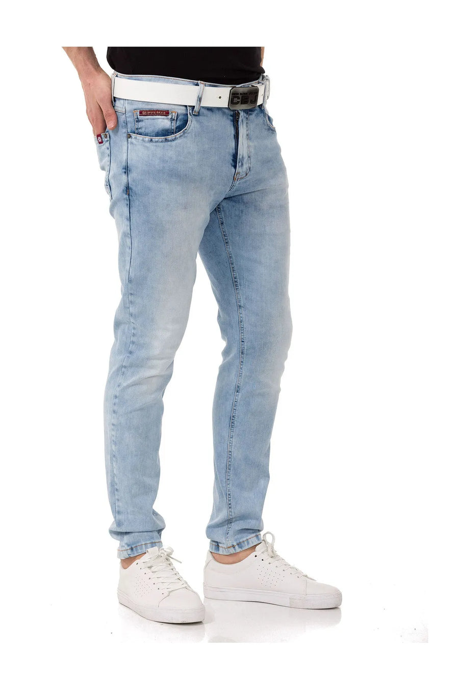 Cipo & Baxx BALMAN Herren Jeans Slim-Fit ice blue  Denim CD820