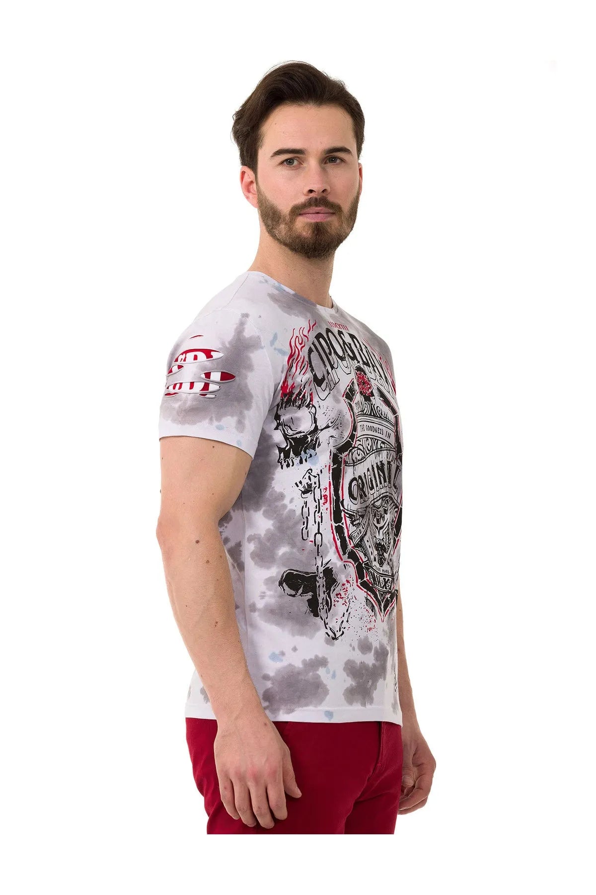 Cipo & Baxx ILLYA Herren white T-Shirt CT772