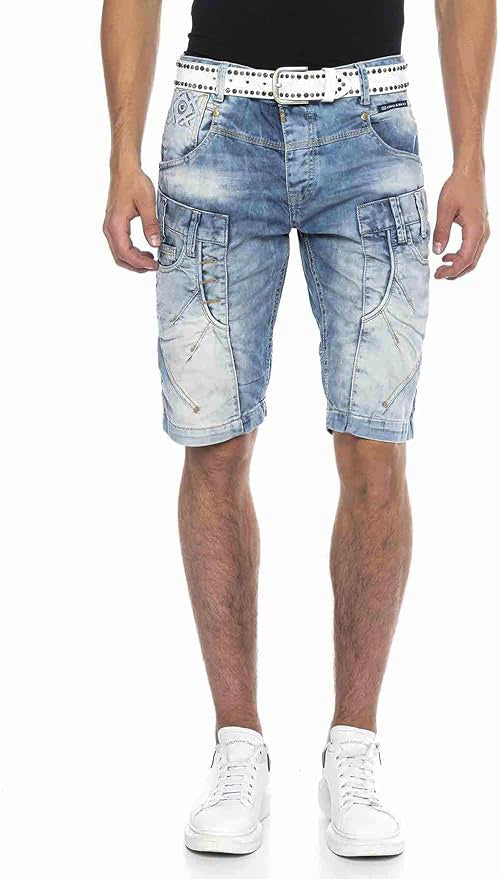 Cipo & Baxx MEILS Herren Kurze Jeans Denim CK198