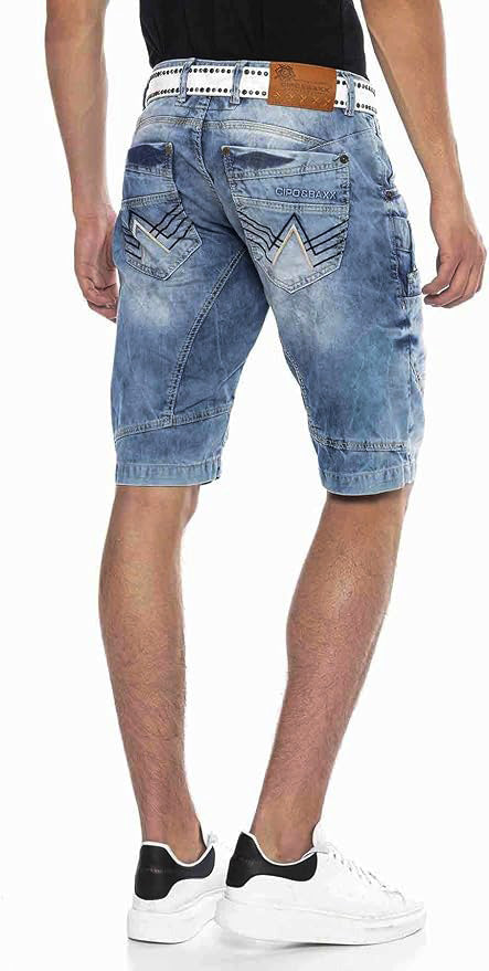 Cipo &amp; Baxx FARGO Men's Short Jeans Denim CK229