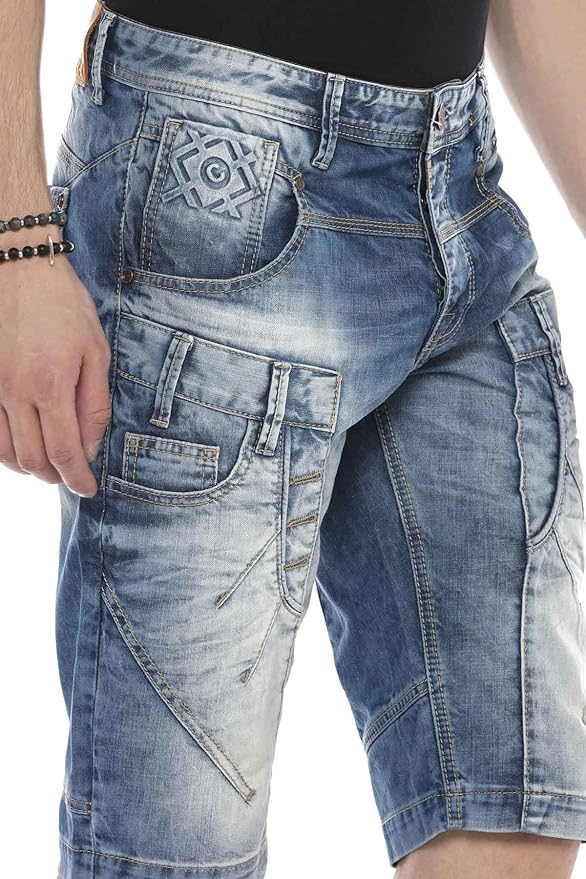 Cipo & Baxx MEILS Herren Kurze Jeans Denim CK198