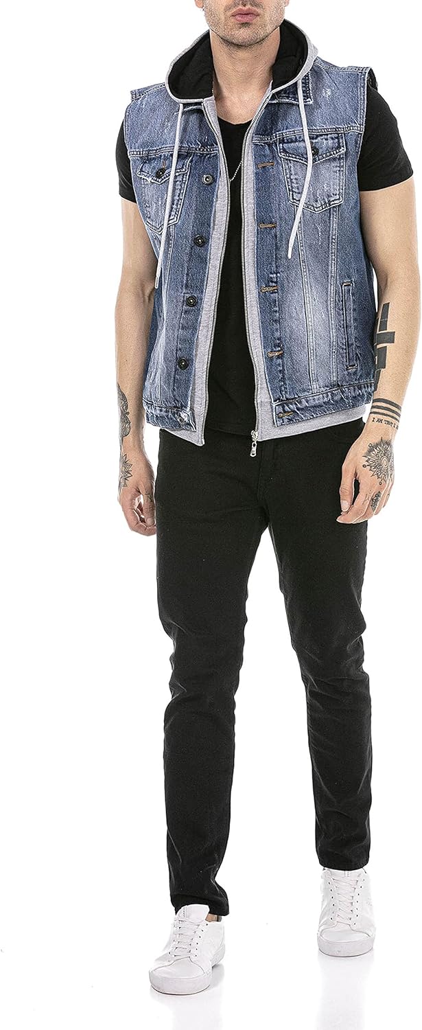 Redbridge JACK Men's Jeans Jacket Vest Denim