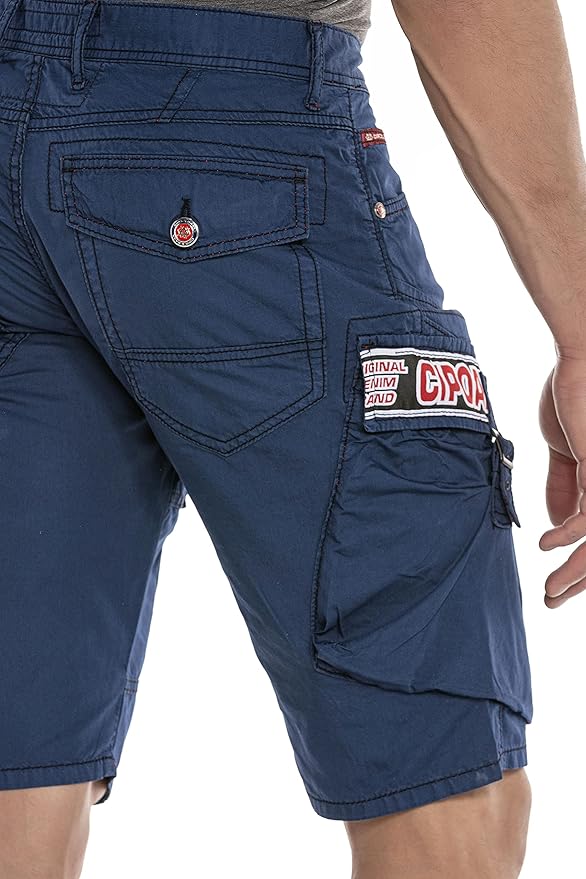 Vaqueros cortos de hombre Cipo &amp; Baxx MEDFORD denim CK203