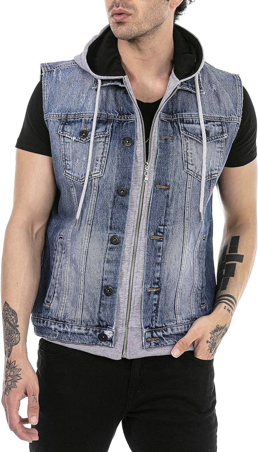 Redbridge JACK Men's Jeans Jacket Vest Denim