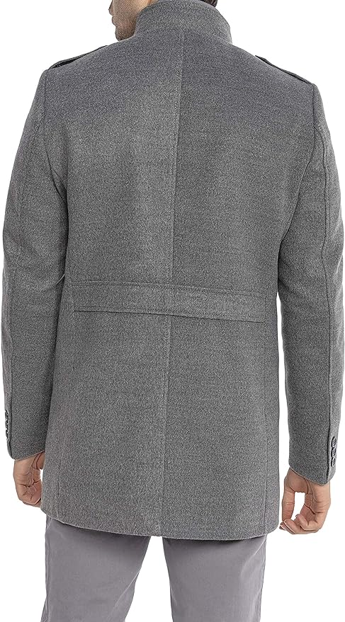 Redbridge Herren Mantel Winterjacke elegante Jacke Slim-Fit M6083 Hellgrau