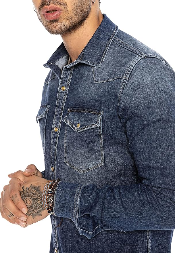 Redbridge Neimar Jeansherren Hemd Denim M5031