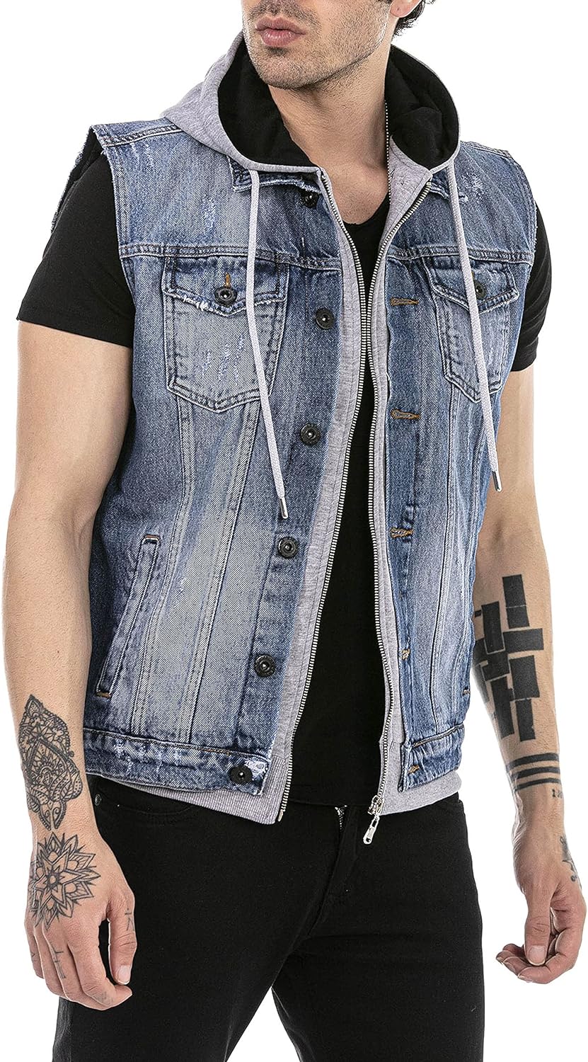 Redbridge JACK Men's Jeans Jacket Vest Denim