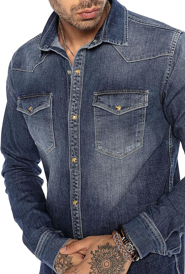 Redbridge Neimar Jeansherren Hemd Denim M5031