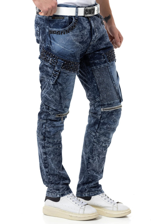 Vaqueros de hombre Cipo &amp; Baxx DAKOTA denim CD494