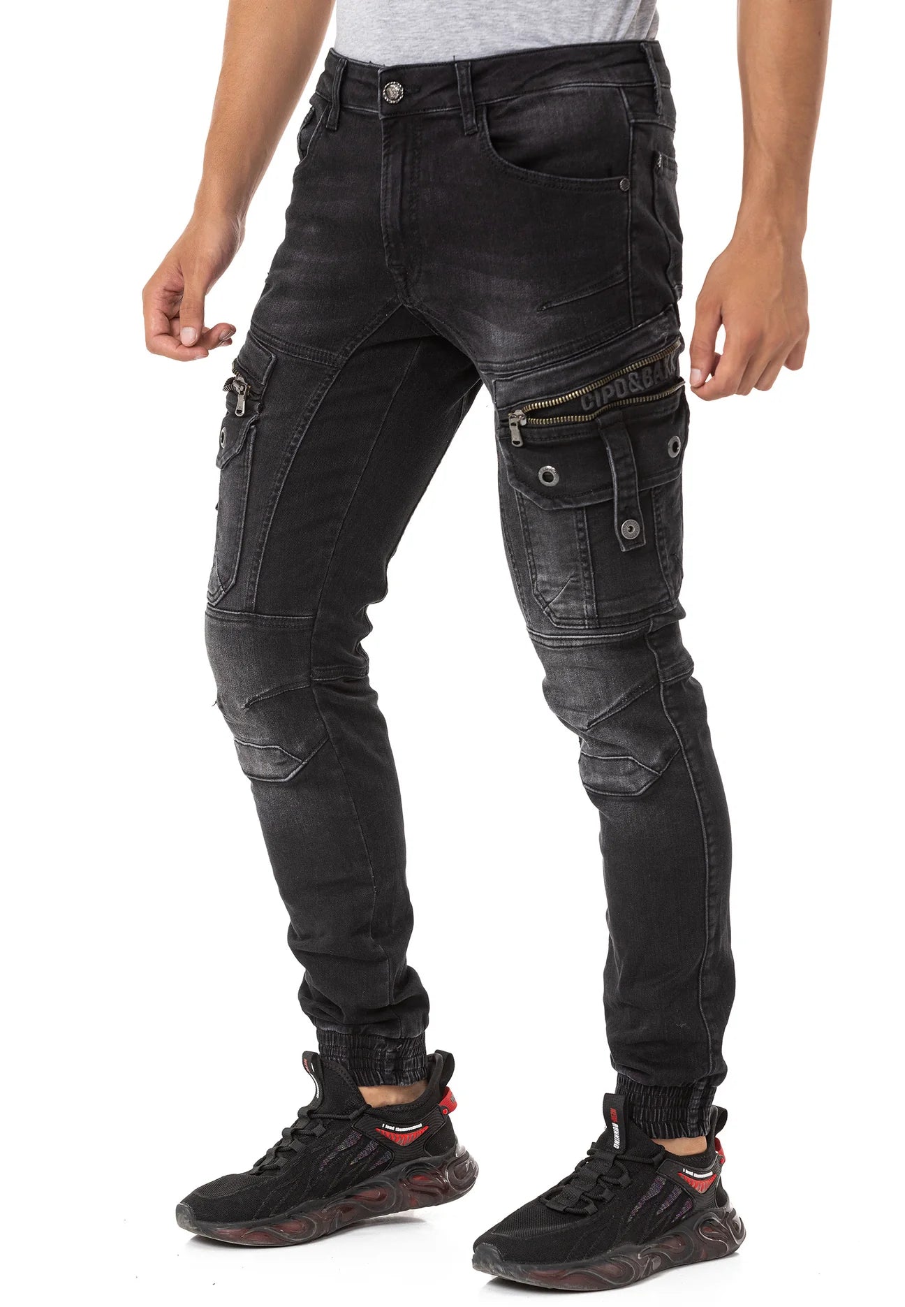 Cipo &amp; Baxx STONEGATE Vaqueros Hombre Denim Negro CD845