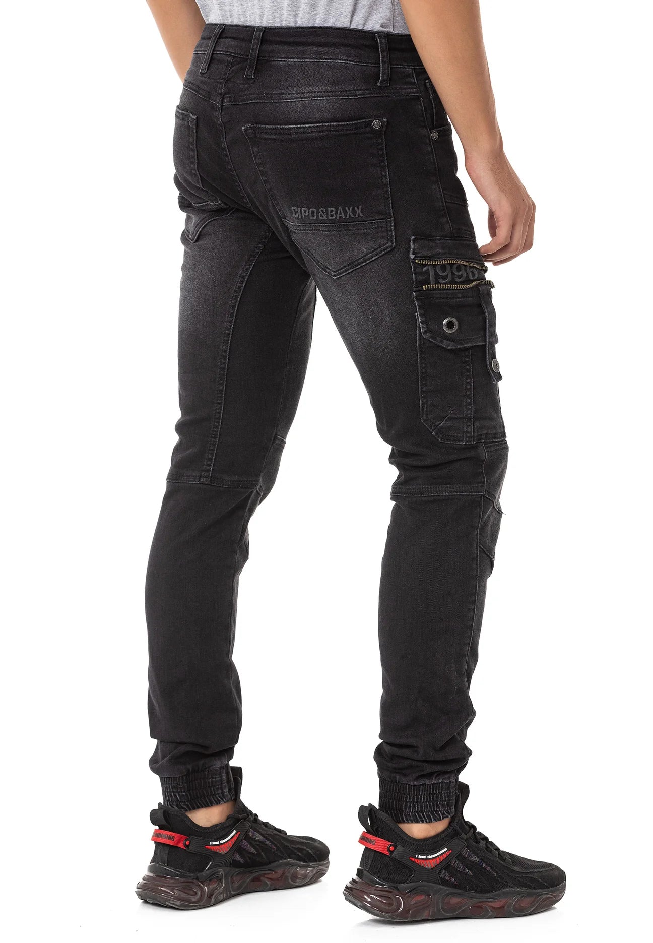 Cipo &amp; Baxx STONEGATE Vaqueros Hombre Denim Negro CD845