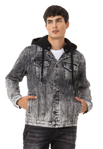 Cipo & Baxx SIMBA Herren Jeans Jacke Kapuze Denim CJ301