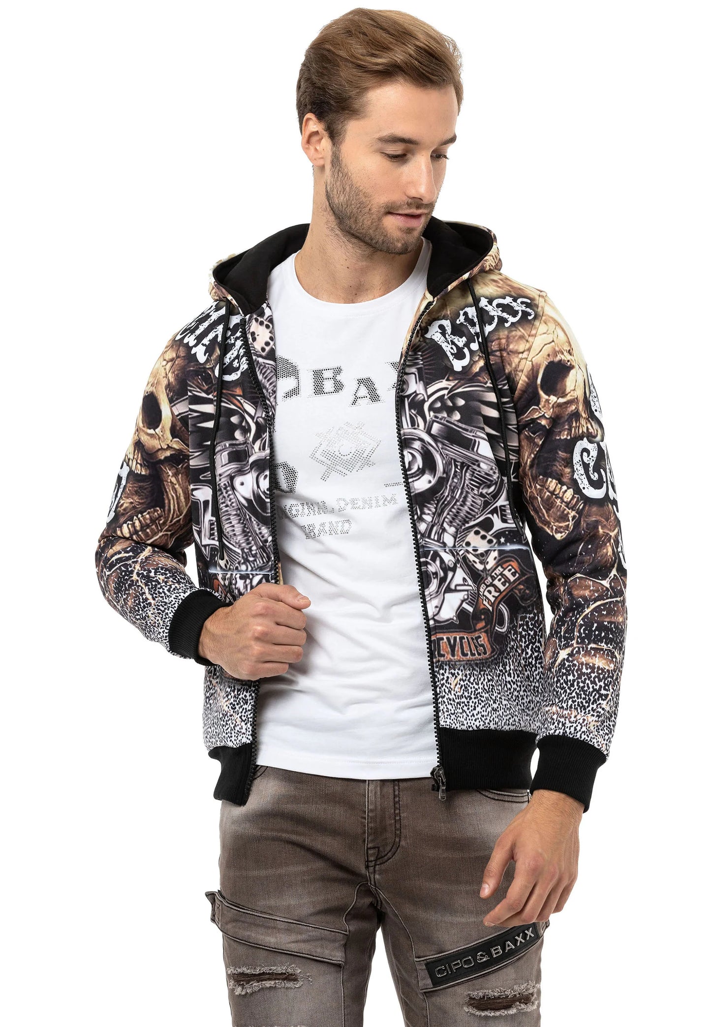 Sudadera con capucha para hombre Cipo &amp; Baxx ROADRUNNER CL550