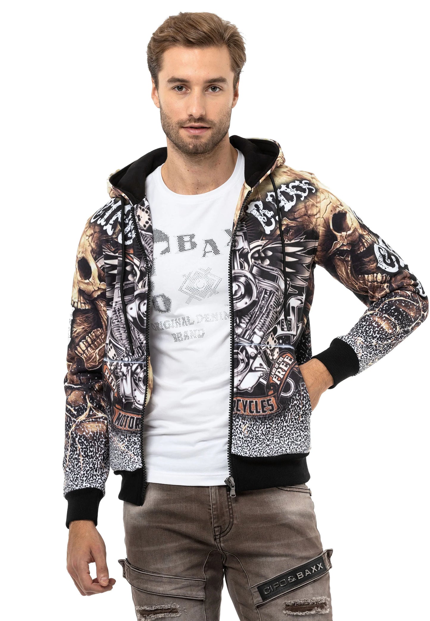 Sudadera con capucha para hombre Cipo &amp; Baxx ROADRUNNER CL550