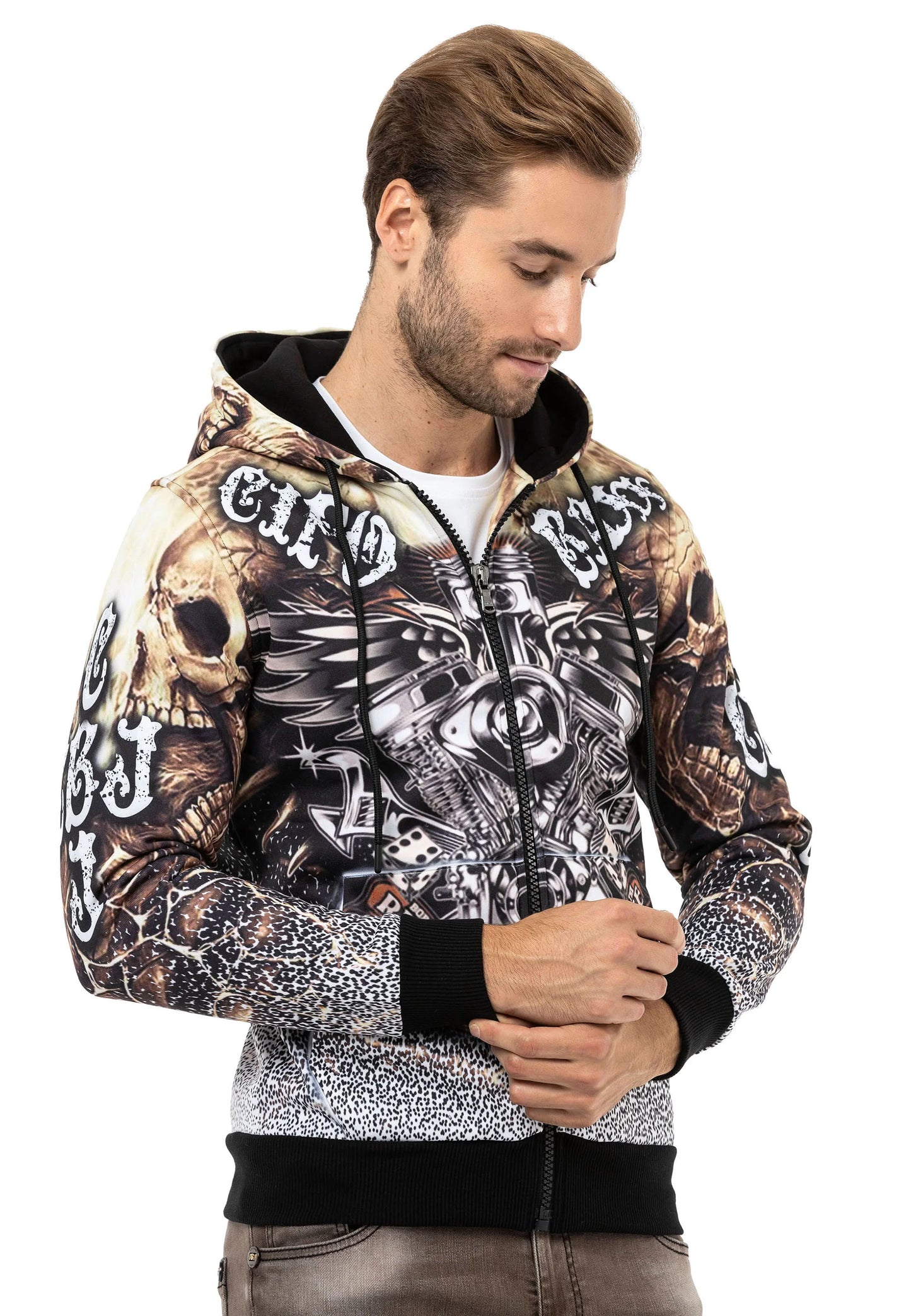 Sudadera con capucha para hombre Cipo &amp; Baxx ROADRUNNER CL550