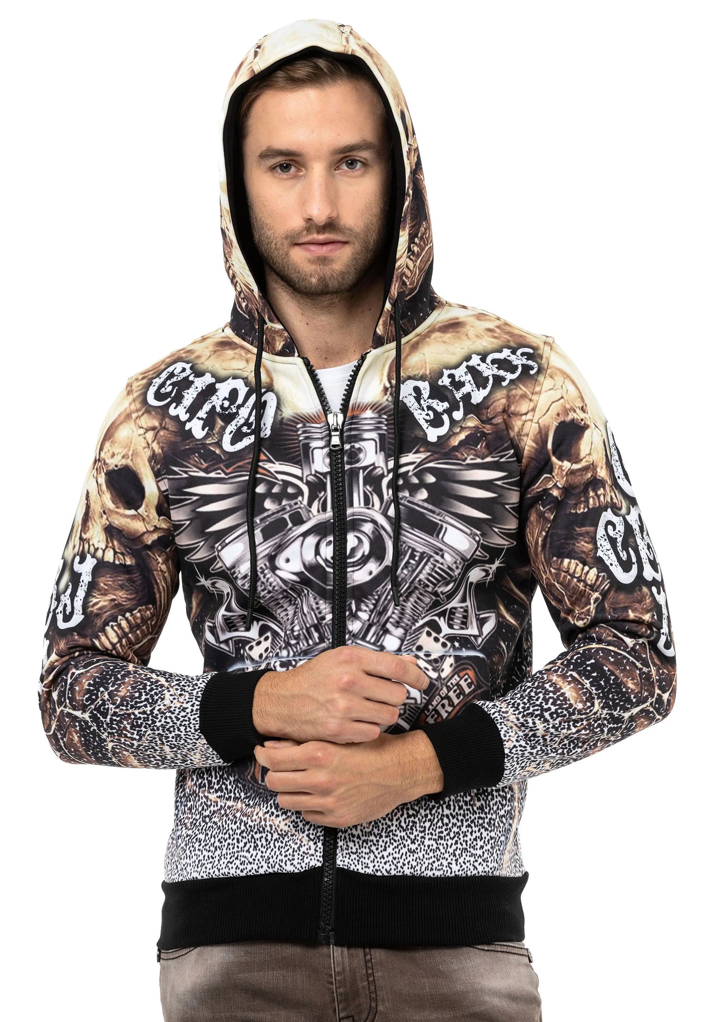 Sudadera con capucha para hombre Cipo &amp; Baxx ROADRUNNER CL550