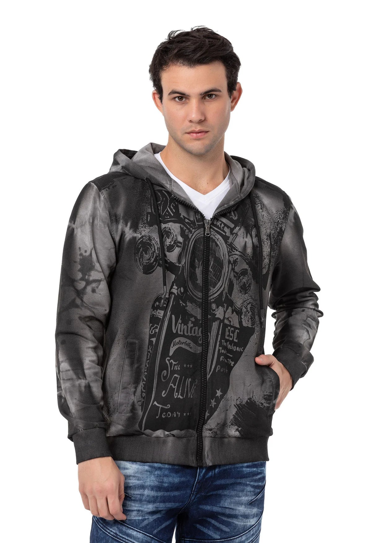 Sudadera con capucha de hombre Cipo &amp; Baxx ANTRA CL529