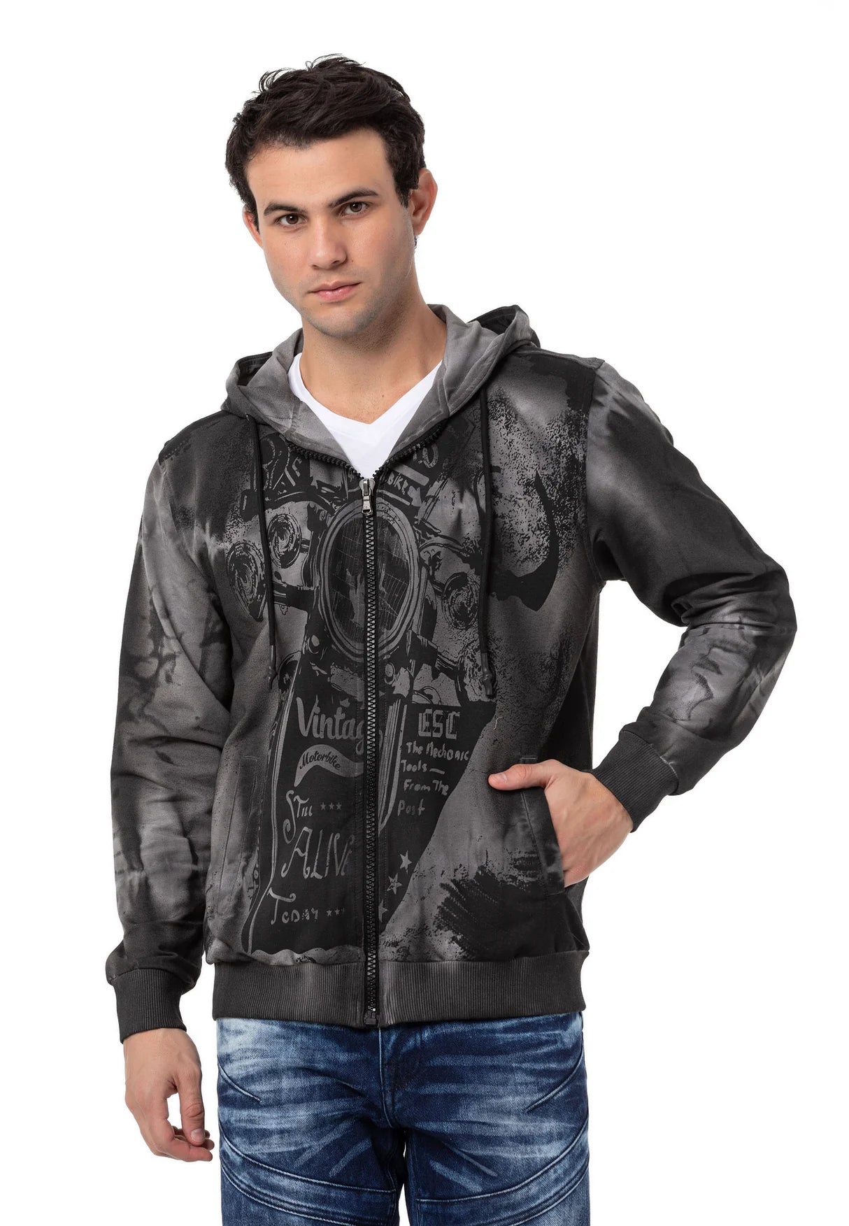 Sudadera con capucha de hombre Cipo &amp; Baxx ANTRA CL529