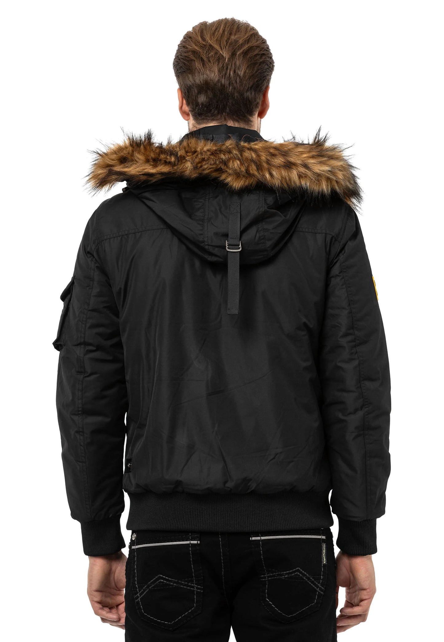 Cipo & Baxx TYRON Herren Bomberjacke Fellkragen CM220