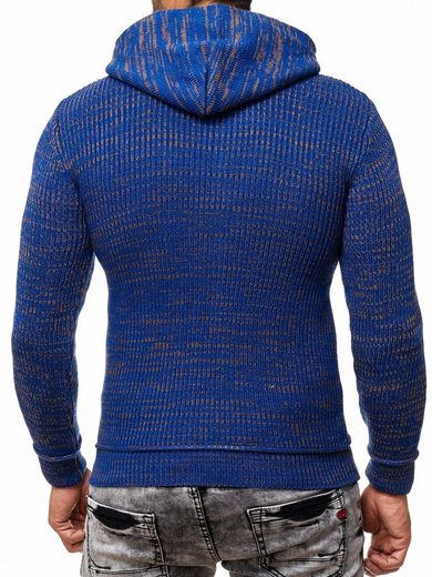 Rusty Neal men's knitted sweater hooded sweatshirt sax