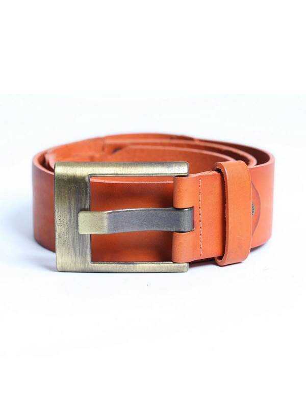 Cipo &amp; Baxx Men's Leather Belt C-2163 Orange 