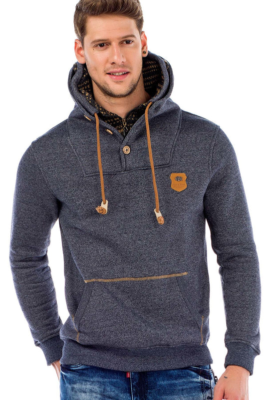 Sudadera con capucha de hombre Cipo &amp; Baxx GOLDFIELD CL459