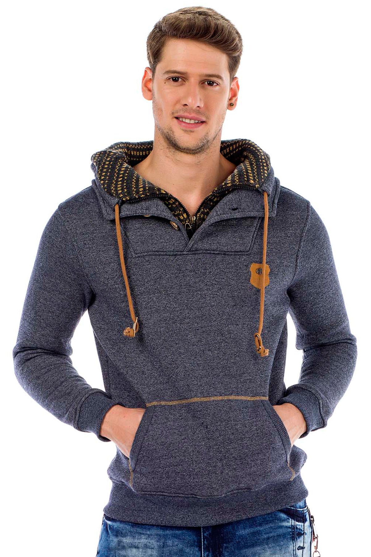 Sudadera con capucha de hombre Cipo &amp; Baxx GOLDFIELD CL459