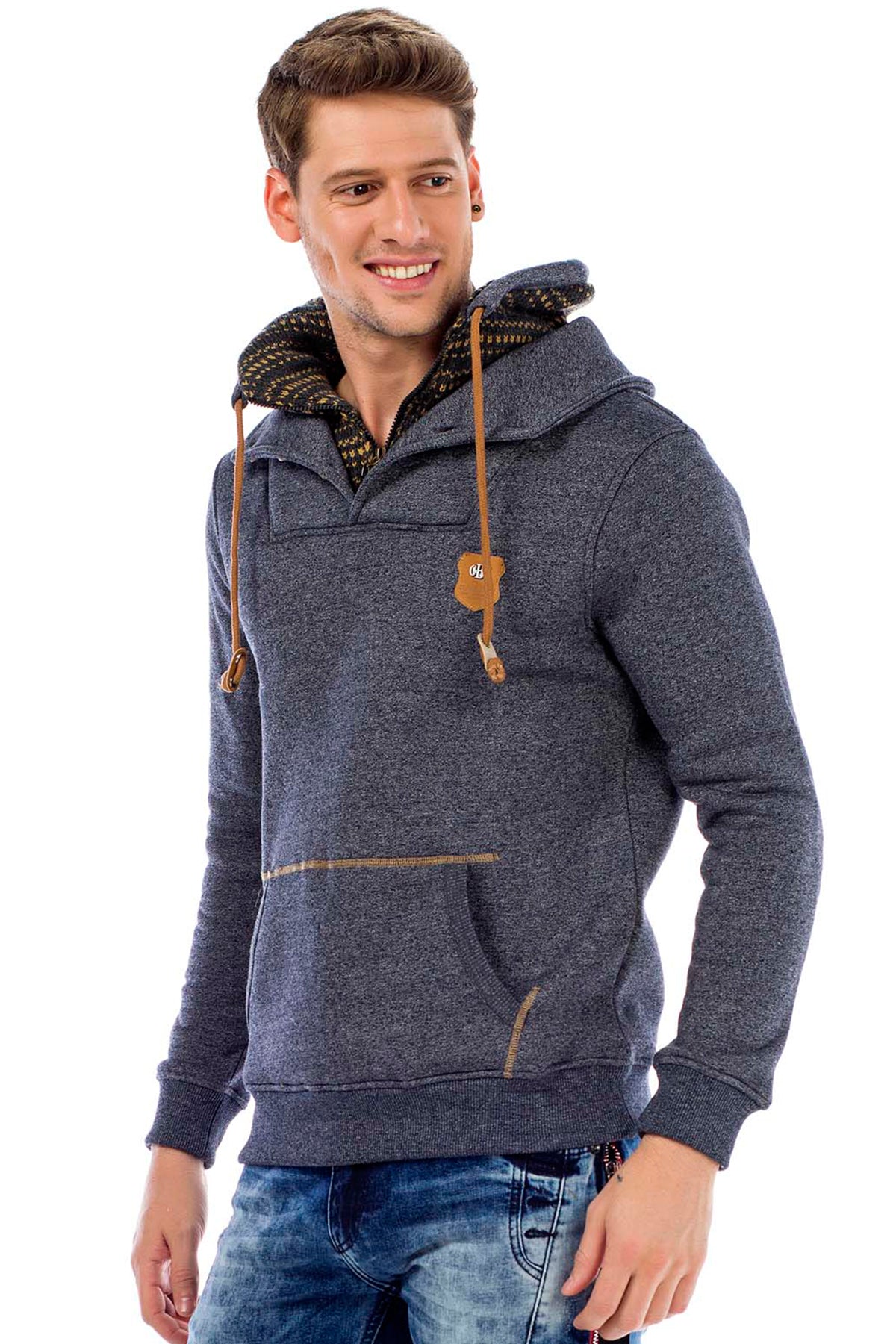 Sudadera con capucha de hombre Cipo &amp; Baxx GOLDFIELD CL459