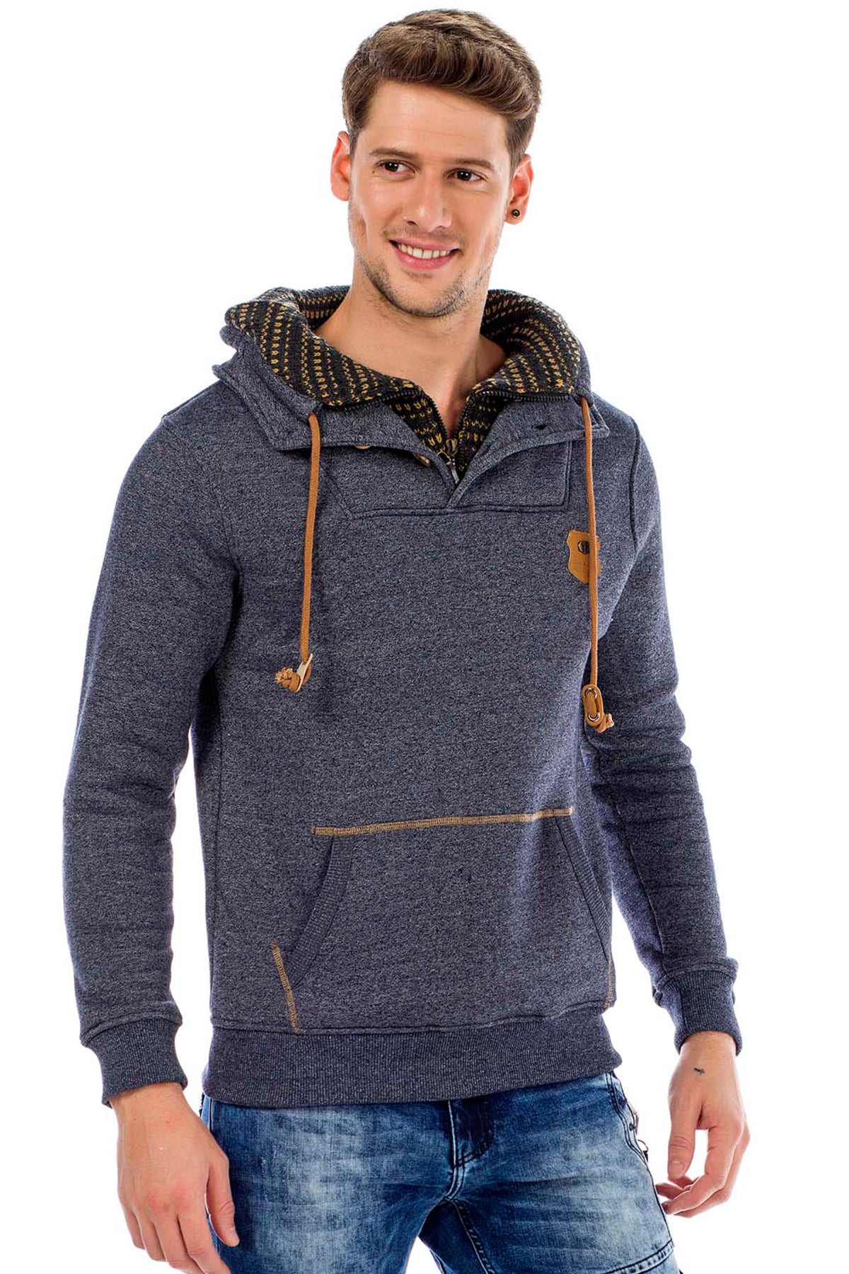 Sudadera con capucha de hombre Cipo &amp; Baxx GOLDFIELD CL459