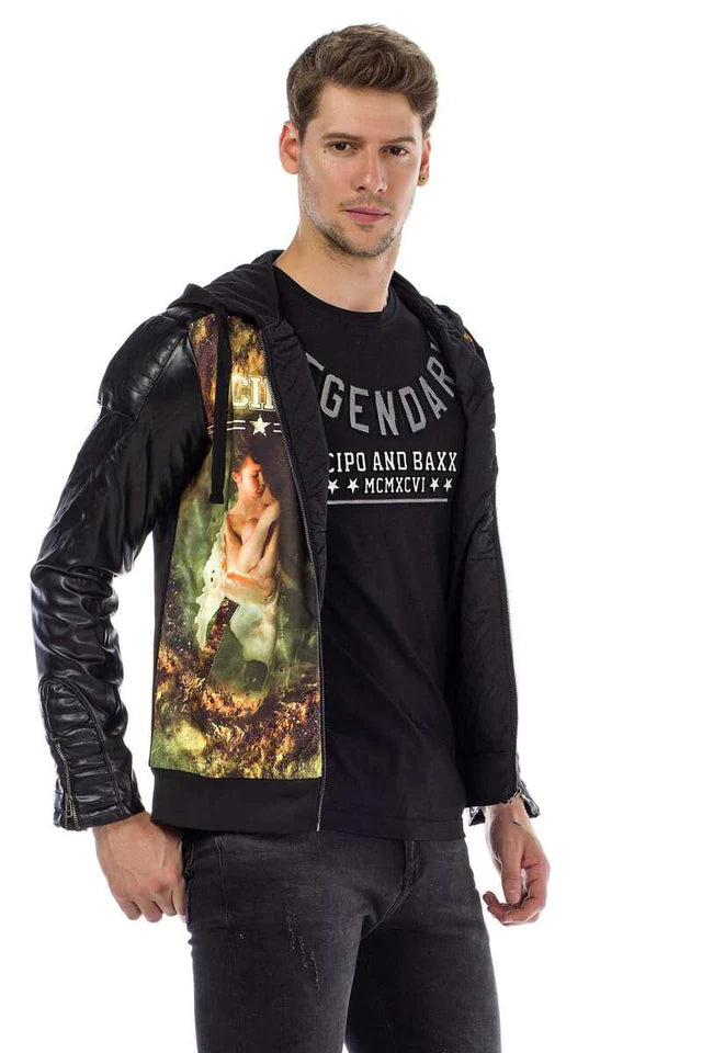 Cipo &amp; Baxx COLORADO Chaqueta vaquera biker para hombre Denim C44603