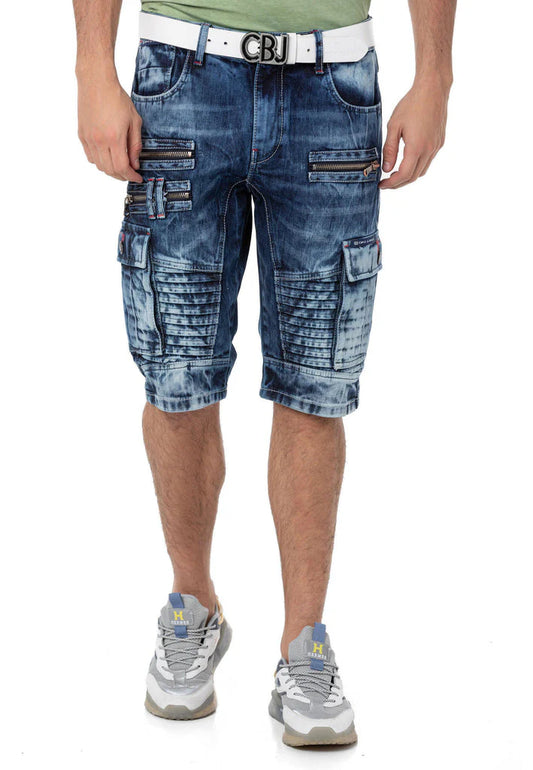 Cipo &amp; Baxx FARGO Men's Short Jeans Denim CK229