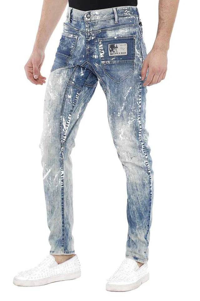 Cipo &amp; Baxx CUTLER Vaqueros Hombre Denim CD254