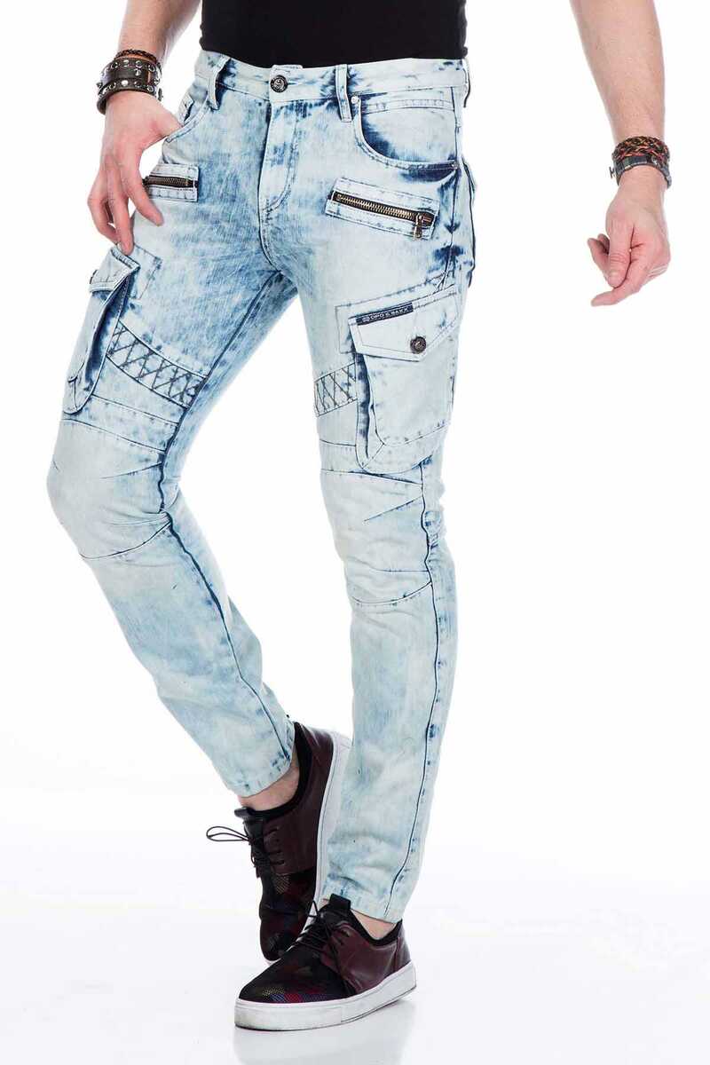 Vaqueros de hombre Cipo &amp; Baxx LAMAR denim CD435 