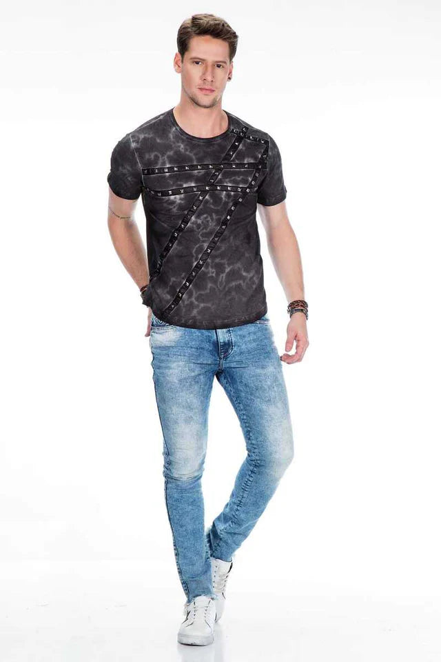 Cipo & Baxx BITBURG Herren Slim-Fit-Jeans Denim CD445