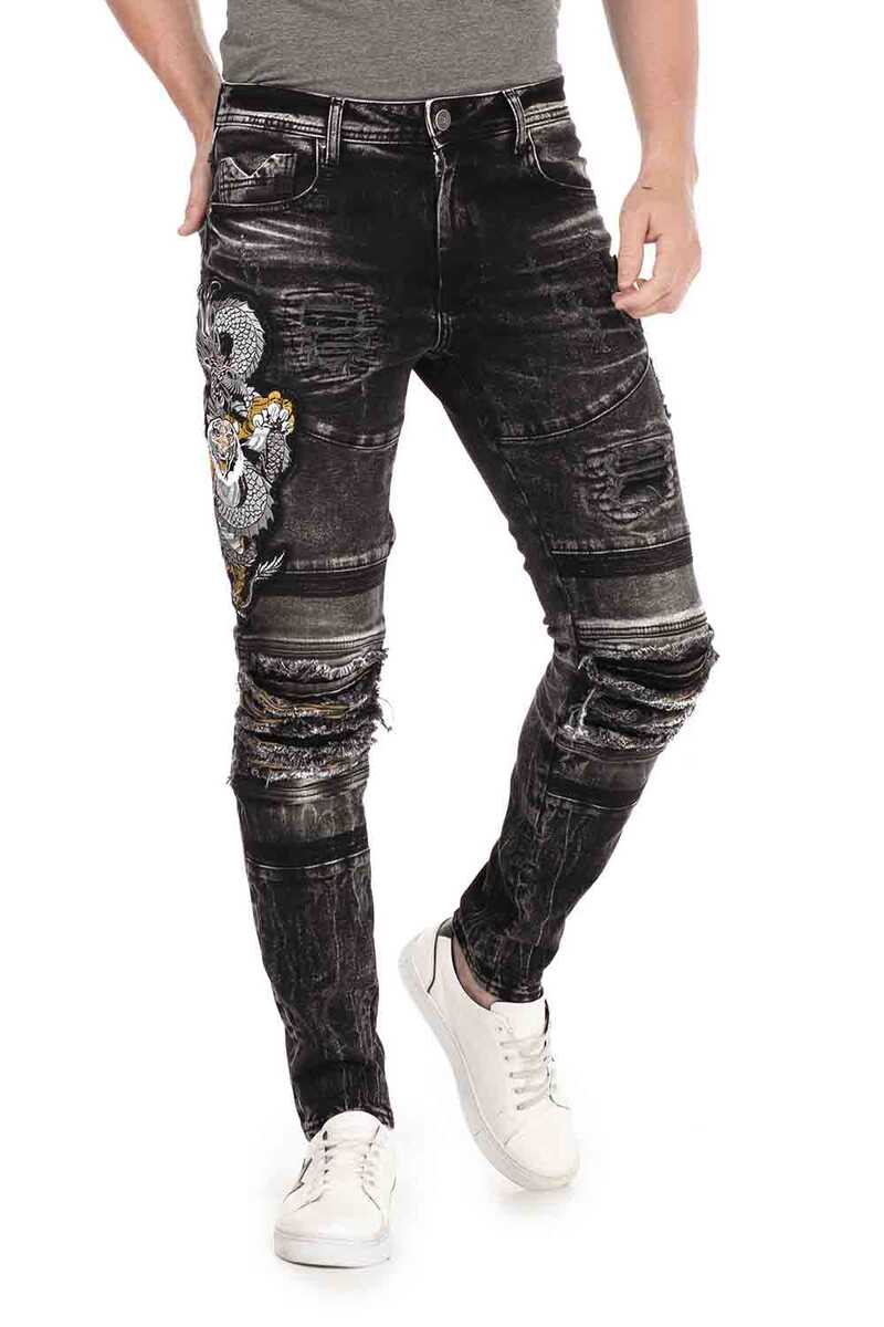 Vaqueros de hombre Cipo &amp; Baxx SAVAGE denim CD486