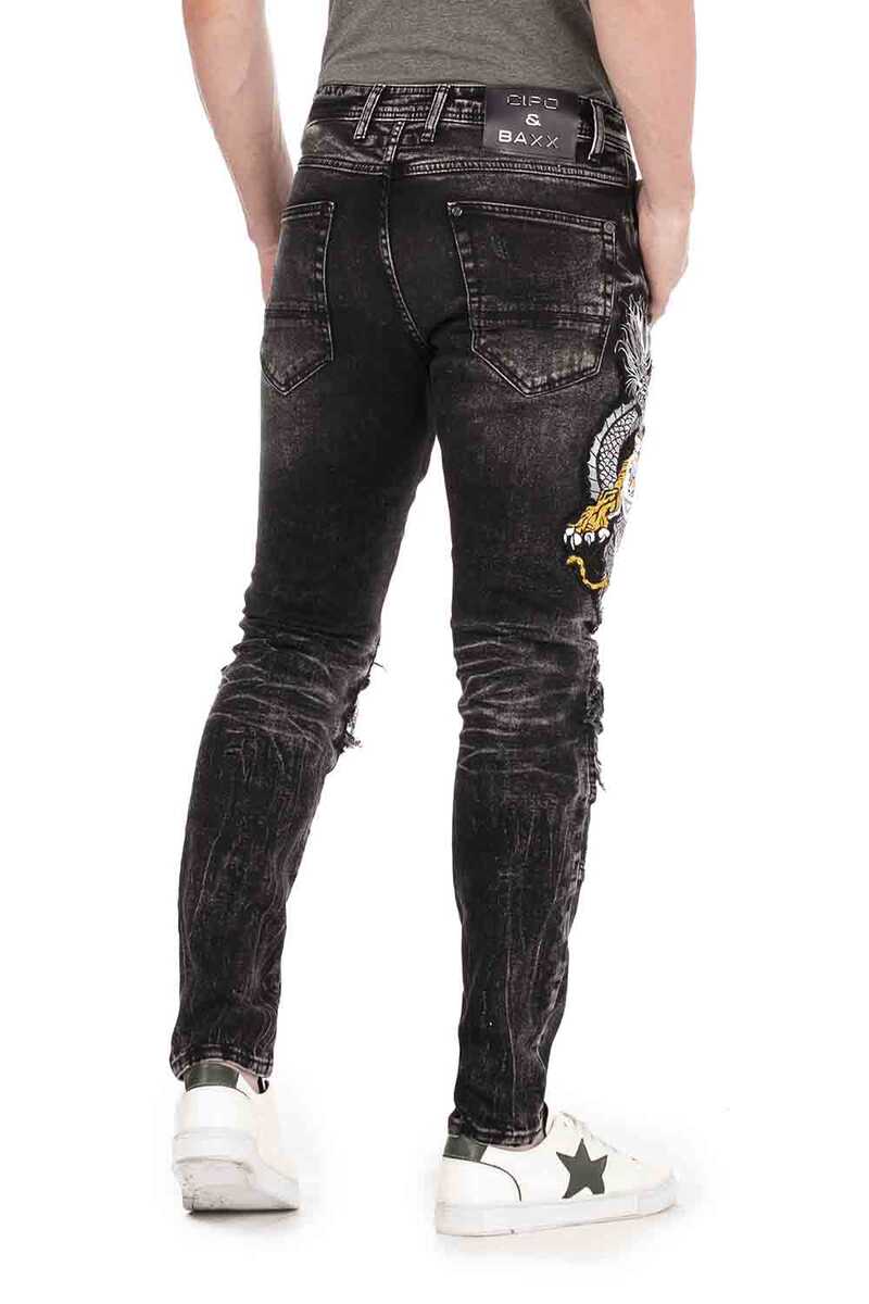 Vaqueros de hombre Cipo &amp; Baxx SAVAGE denim CD486