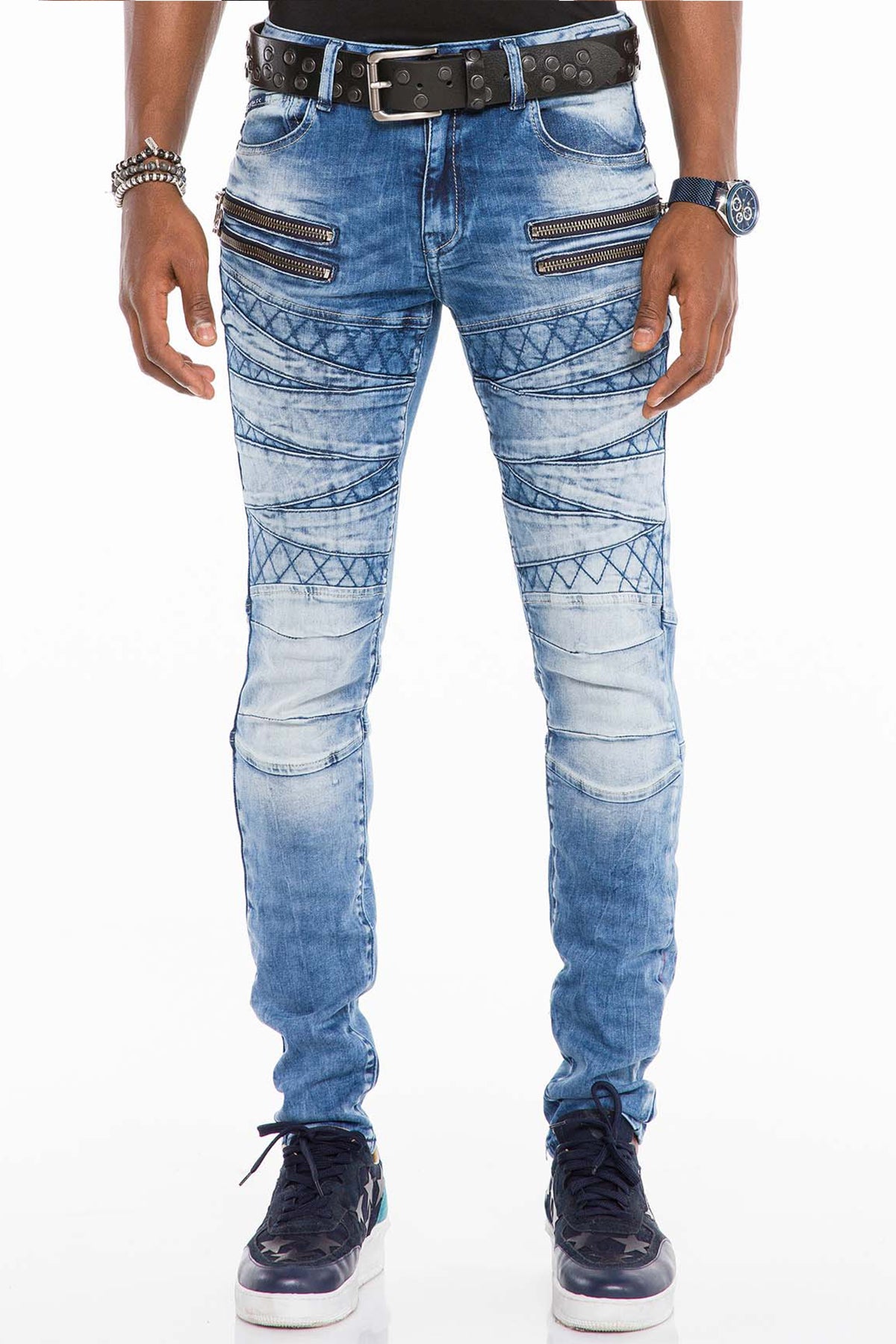 Vaqueros de hombre Cipo &amp; Baxx ROCKY denim CD504