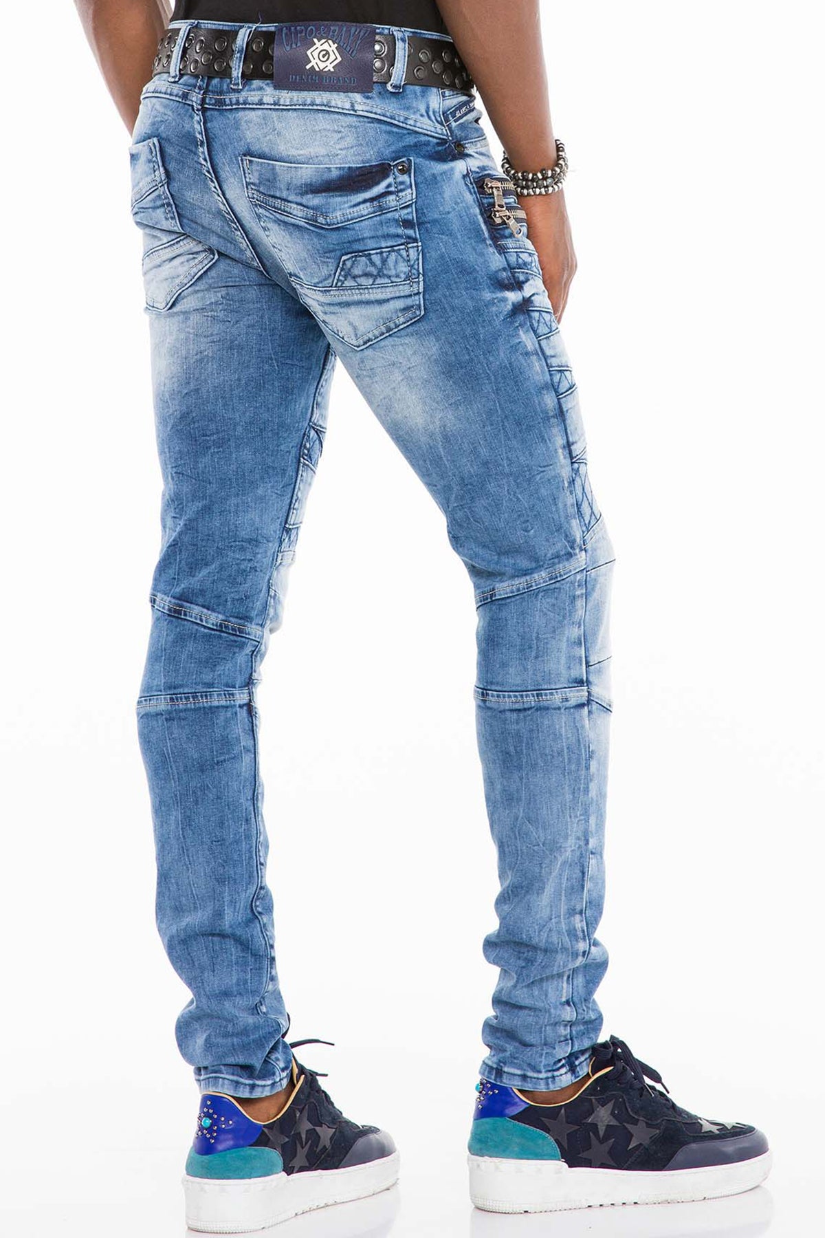 Vaqueros de hombre Cipo &amp; Baxx ROCKY denim CD504