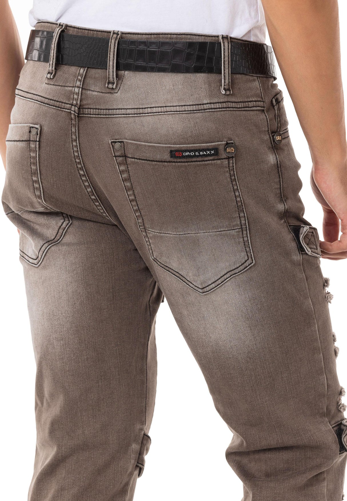 Cipo & Baxx SNIPER Herren Jeans brown Denim CD555