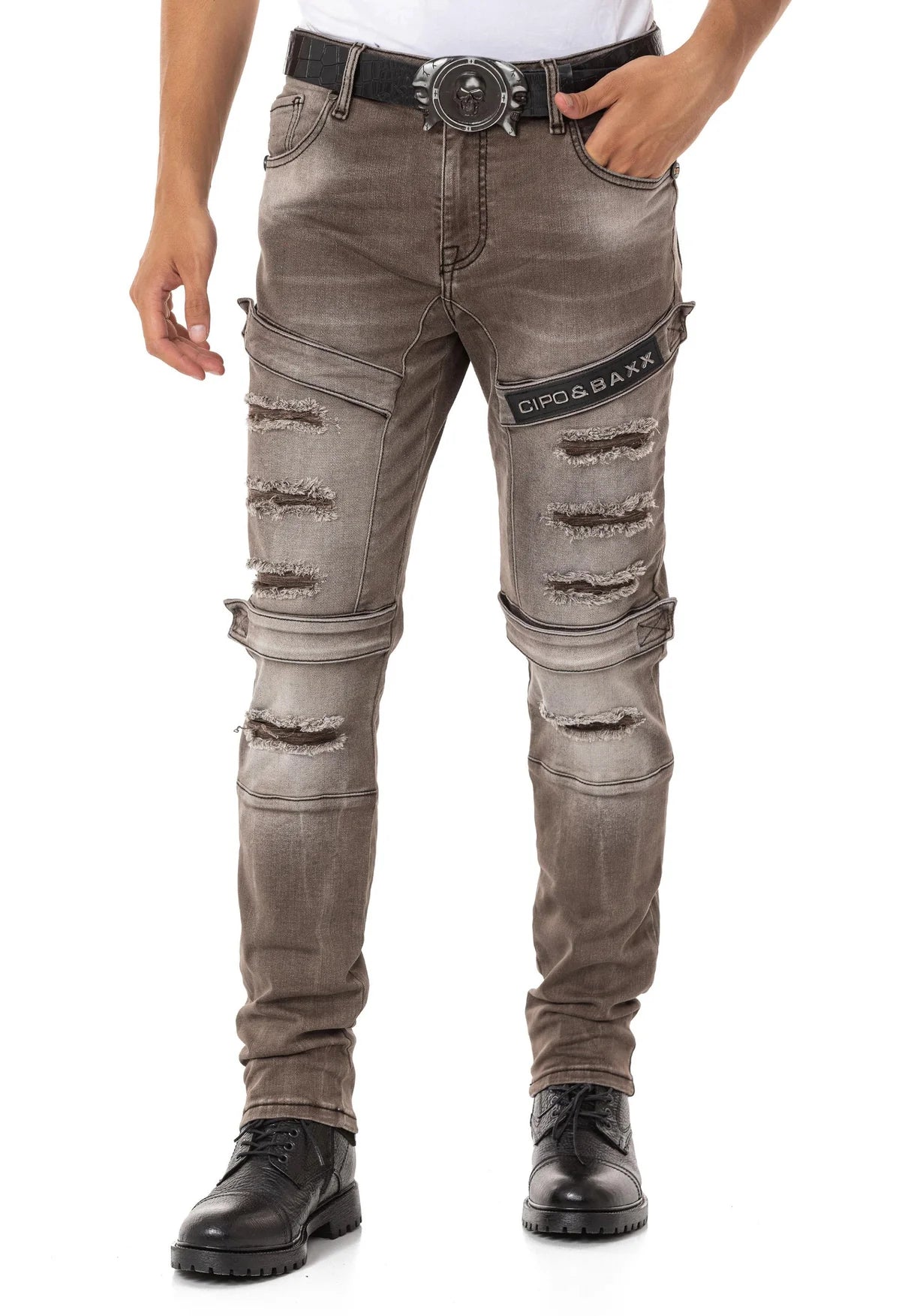 Cipo & Baxx SNIPER Herren Jeans brown Denim CD555