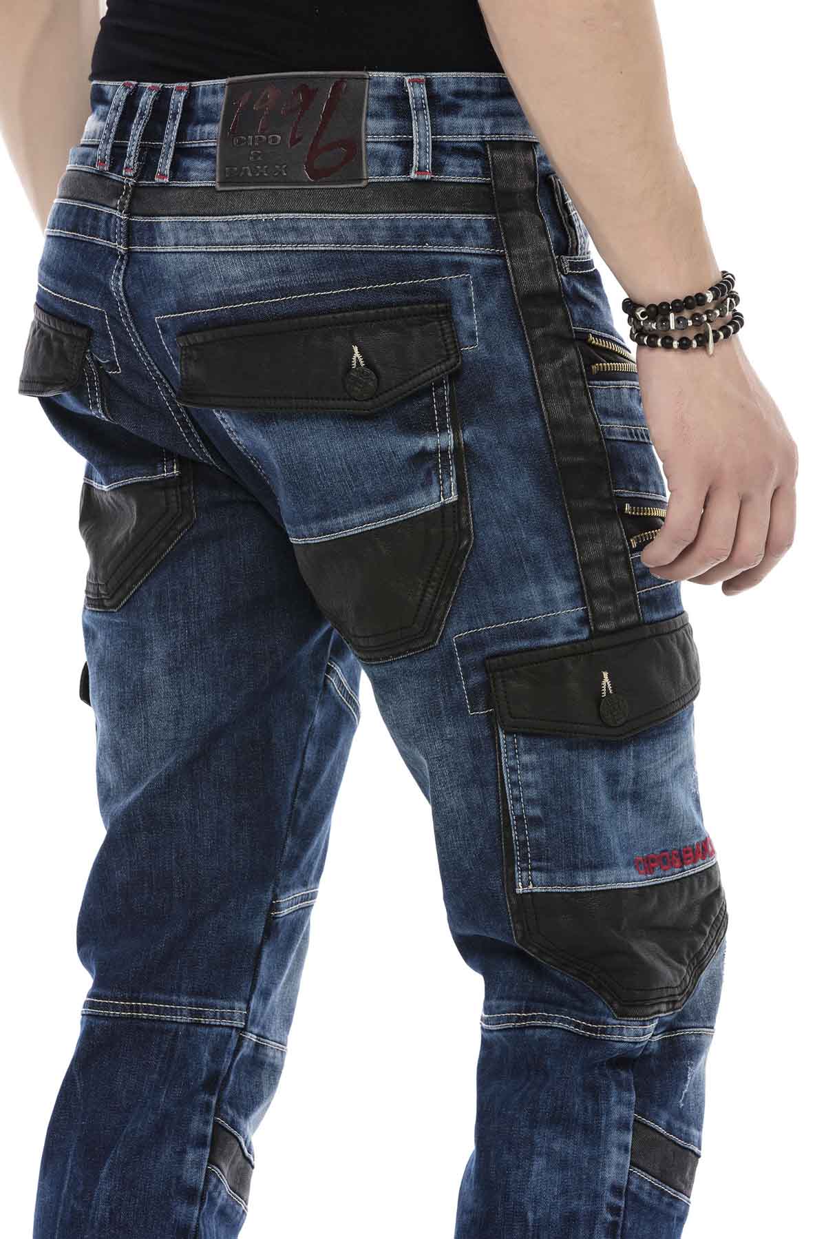 Vaqueros de hombre Cipo &amp; Baxx BROOKLYN denim CD498